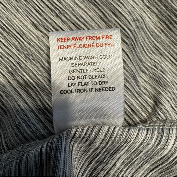 Kozan Women’s Double Zip Gray Pinstripe Flowy Longline Knit Jane Jacket Size L - Picture 9 of 9